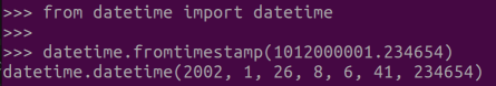 그림 2. 파이썬 타임스탬프를 datetime 객체로 변환