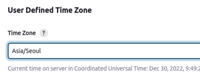 그림 3. Jenkins Timezone 설정 메뉴 - User Defined Time Zone(Asia/Seoul)