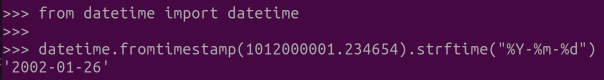 그림 4. 파이썬 타임스탬프를 Y-m-d의 문자열로 변환