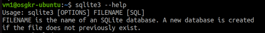 그림 2. SQLite DB 생성에 대한 도움말