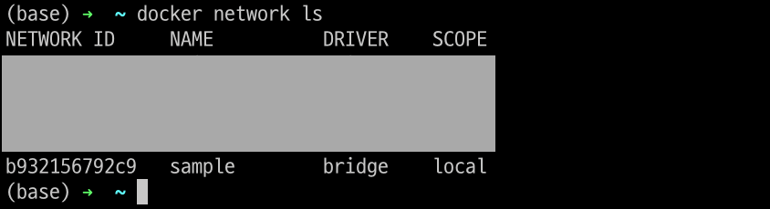 그림 3. docker network ls 명령어로 생성한 네트워크 확인