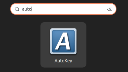 그림 1. Ubuntu AutoKey 실행