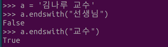 그림 5. Python 문자열 비교: 후방 일치 결과