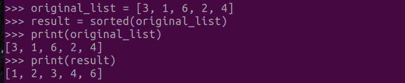 그림 2. Python 리스트 정렬: sorted() 함수 사용