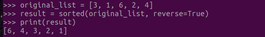 그림 3. Python 리스트 정렬: 역정렬 방법(sorted 활용)