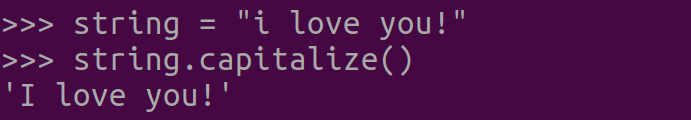 그림 2. Python 문자열 첫 글자만 대문자로 변환
