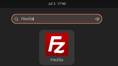 그림 1. Ubuntu sftp 클라이언트 filezilla 아이콘